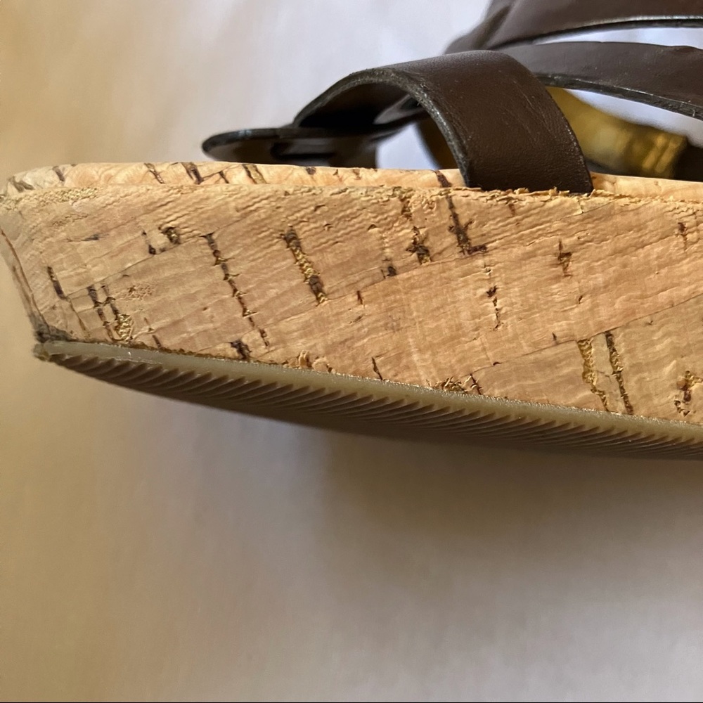 Marc Fisher Brown wedge gladiator style heels. Size 9 - Picture 9 of 14
